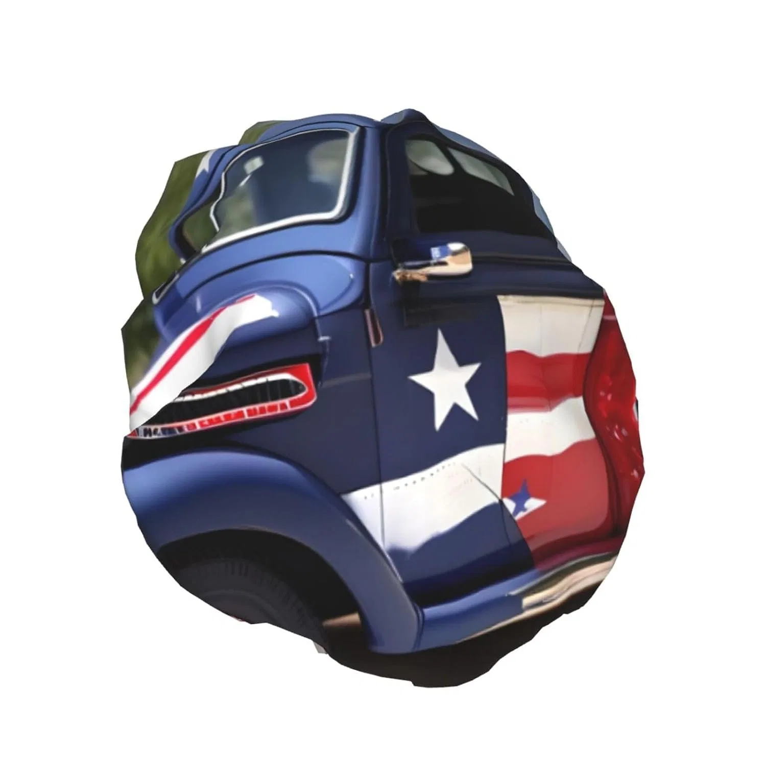 Двухслойная водонепроницаемая шапочка для душа BREAUX, 26,9x10,9 см, Patriotische Trucks 4. Juli — фото 2