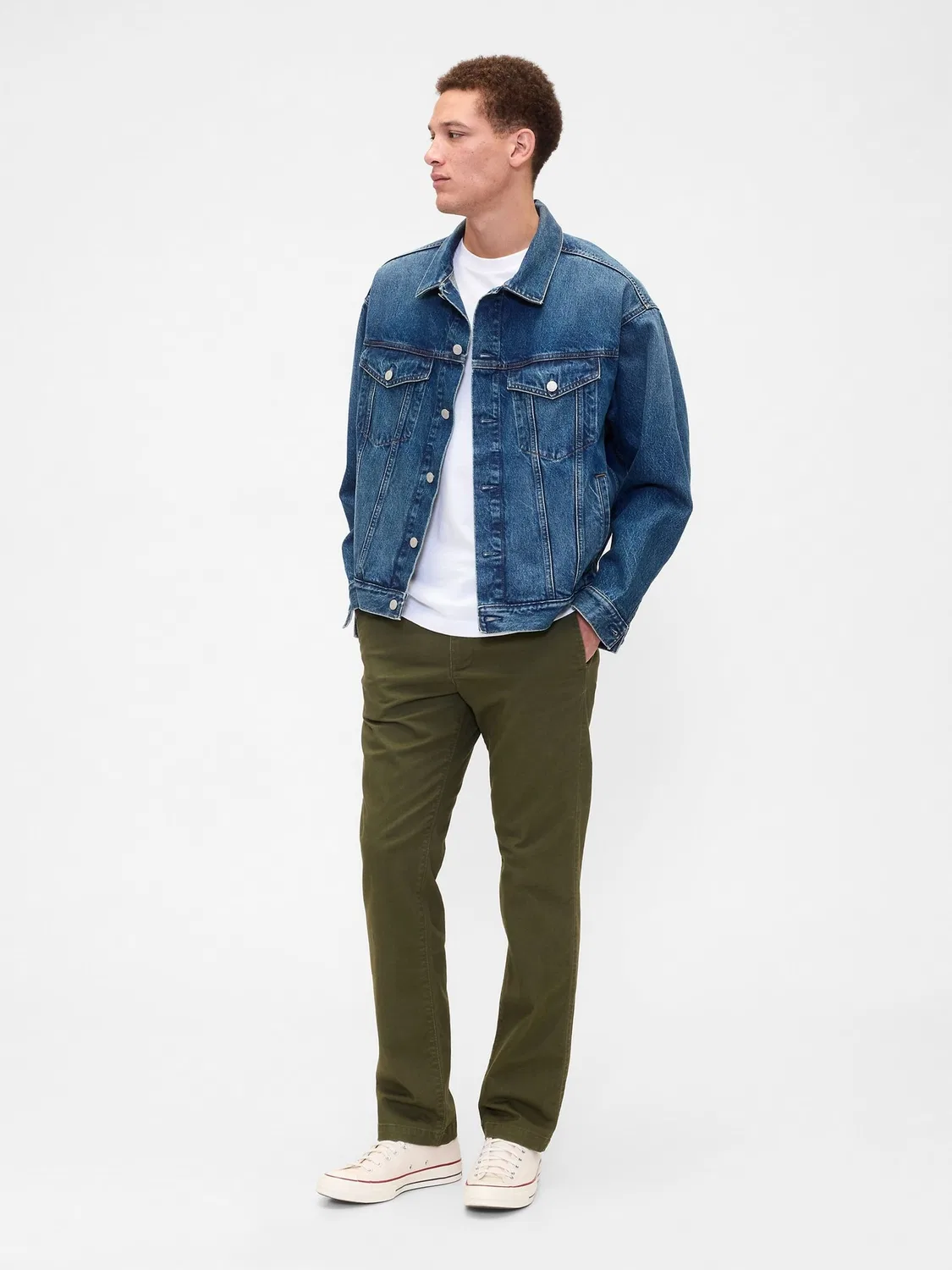 Чиносы прямого кроя Essential Gap, зеленые