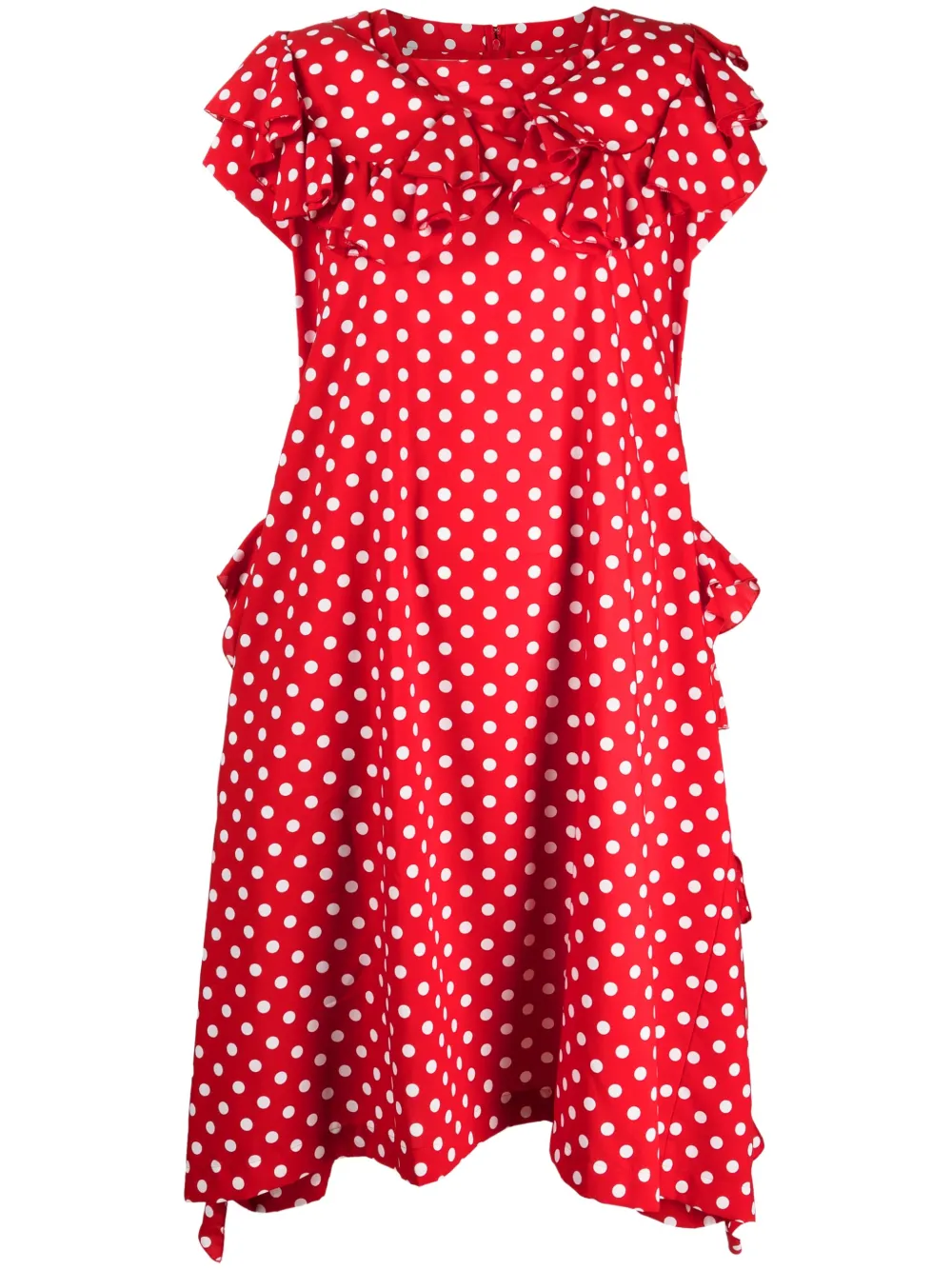 

Платье миди в горох с оборками Comme Des Garçons Comme Des Garçons, красный