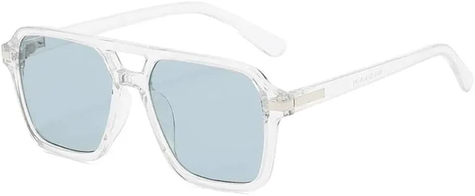 

Солнцезащитные очки UV400 с двойной перемычкой и градиентными линзами для женщин и мужчин, для бега и занятий спортом на открытом воздухе UYPTK, Clear Blue