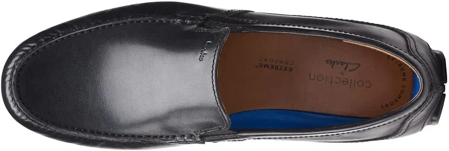 Мужские мокасины Clarks Markman Plain Drivers Slipper, 2-Black Leather — фото 2