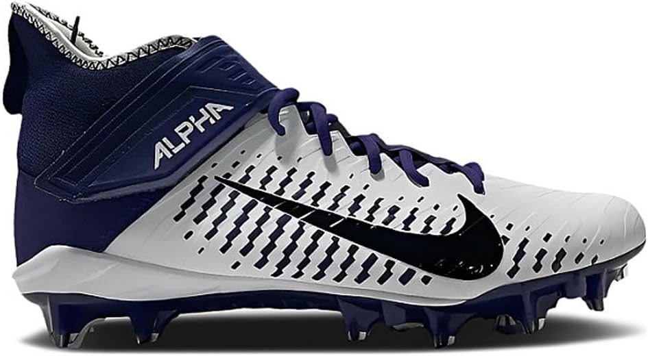 

Футбольные бутсы Nike Alpha Menace Pro 2 D мужские, черно-белые, 7 месяцев США, White-Black-College Navy