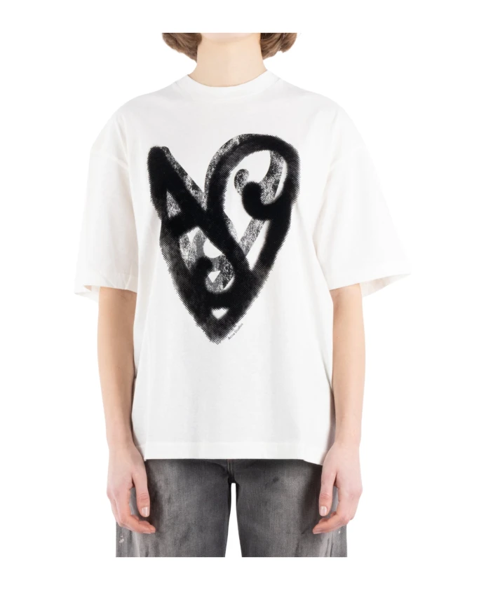 

Белая хлопковая футболка cl0344 Acne Studios, белый