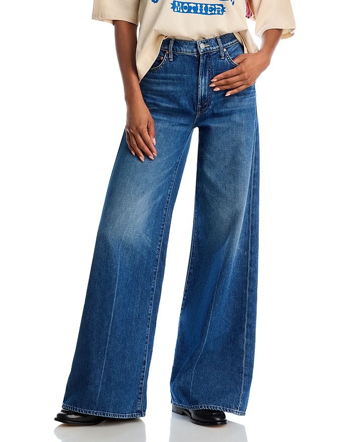 

Джинсы Undercover Sneak High Rise Wide Leg в стиле Rags to Riches MOTHER, синий