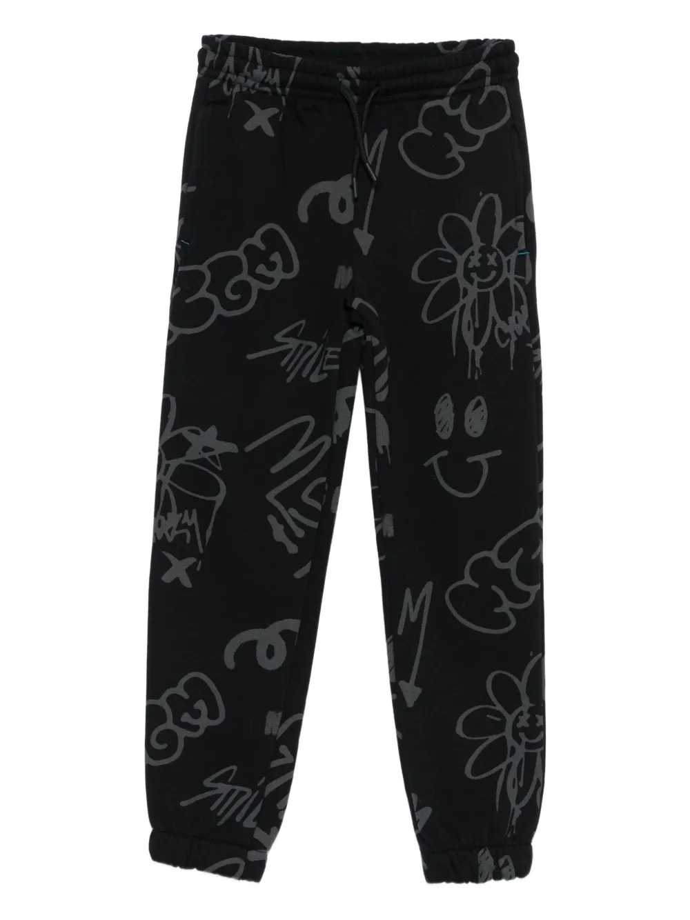 

Спортивные брюки с принтом граффити MSGM Kids, черный