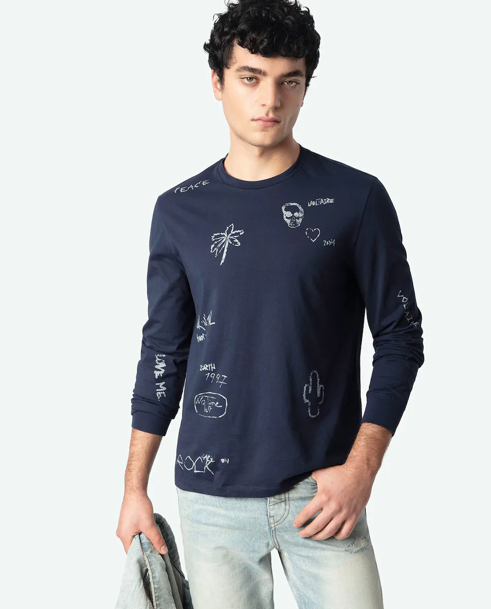 

Футболка мужская с длинными рукавами Hector Zadig & Voltaire, темно-синий