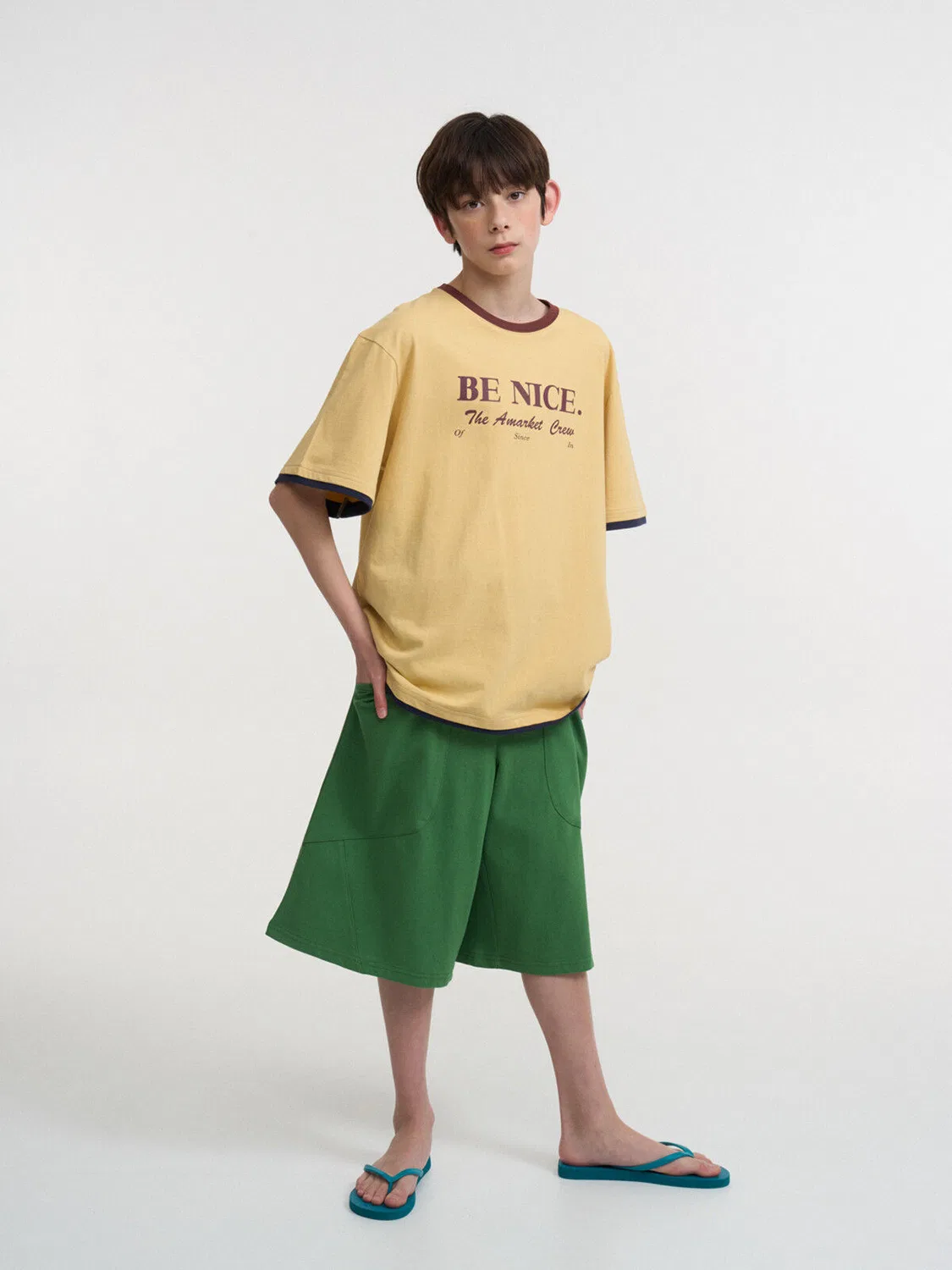 Детские шорты-бермуды Amarket Cut-Off, зелёные — фото 2