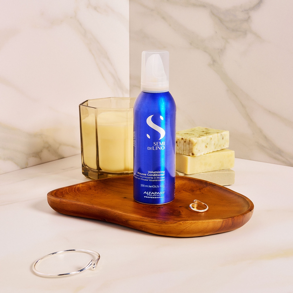 Кондиционер-Мусс Semi di lino Volumizing с эффектом придания объема Alfaparf Milano, 200 мл — фото 3