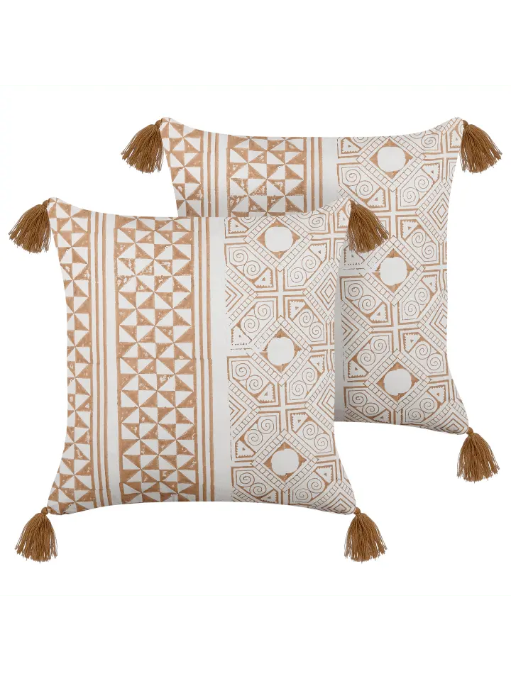 

Декоративная подушка Beliani 2er Set Deko MALUS, цвет braun/weiß