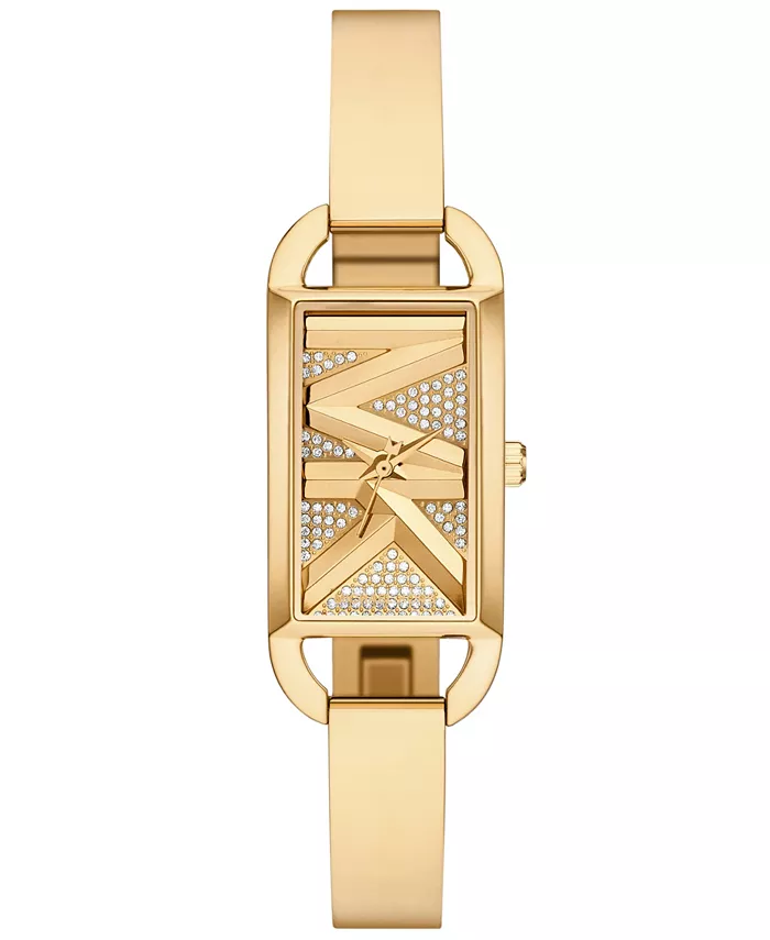 

Женские часы MK Empire с тремя стрелками, золотистый корпус из нержавеющей стали, 22 мм Michael Kors