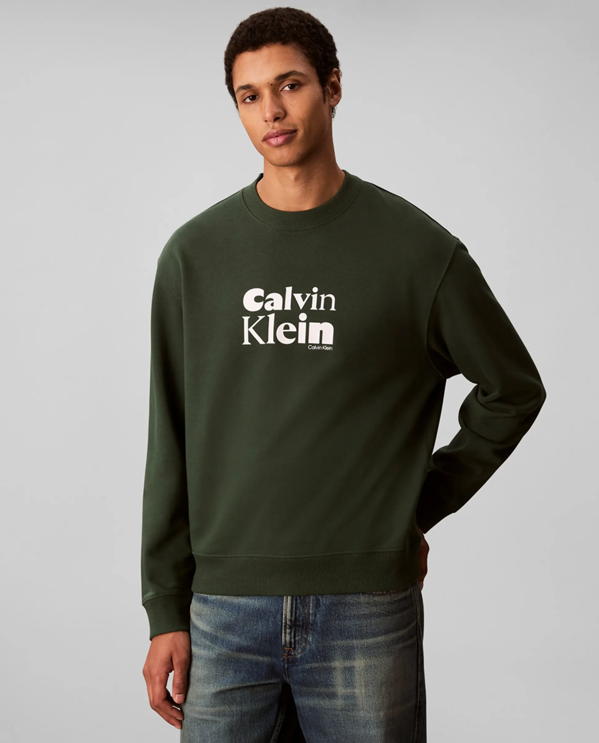 

Мужская базовая толстовка Calvin Klein, темно-зеленый