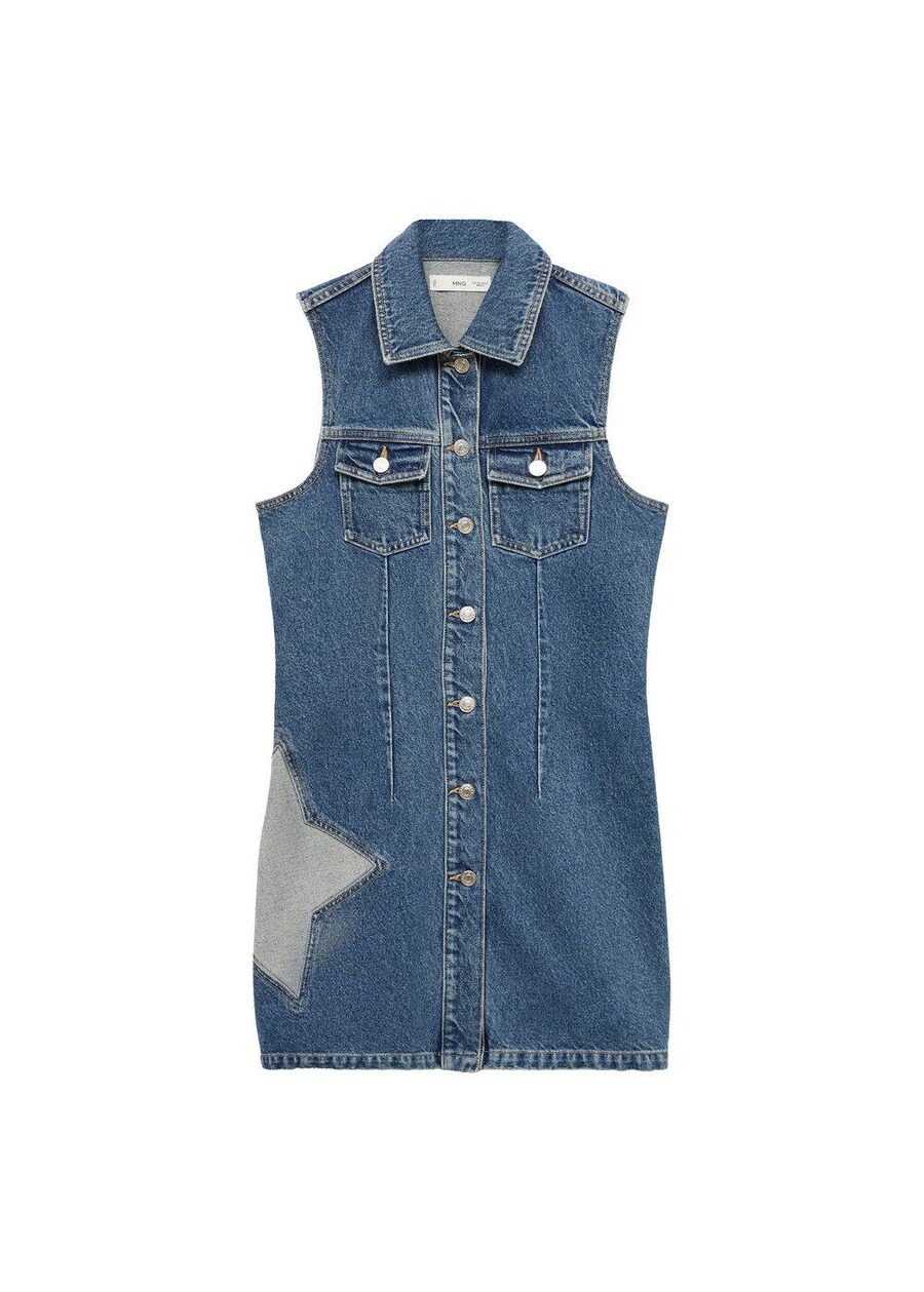 

Платье-рубашка MANGO Ashley, цвет Blue denim/Pastel blue