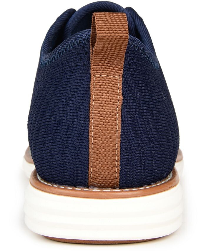 Мужские модельные туфли Novak широкой ширины Tru Comfort из пенопласта со шнуровкой и круглым носком Vance Co., синий — фото 3
