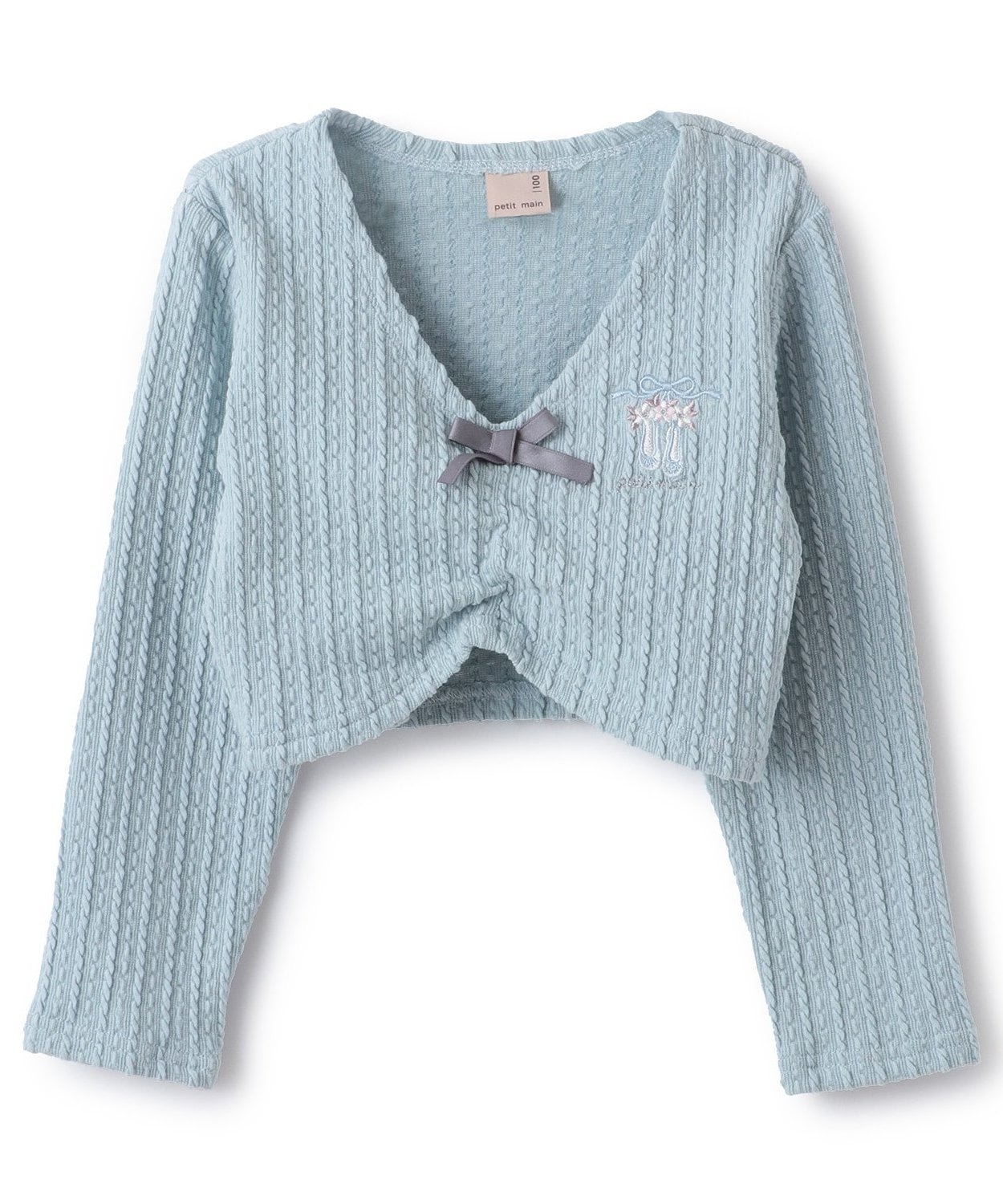 Жаккардовый топ Petit main, Light Blue