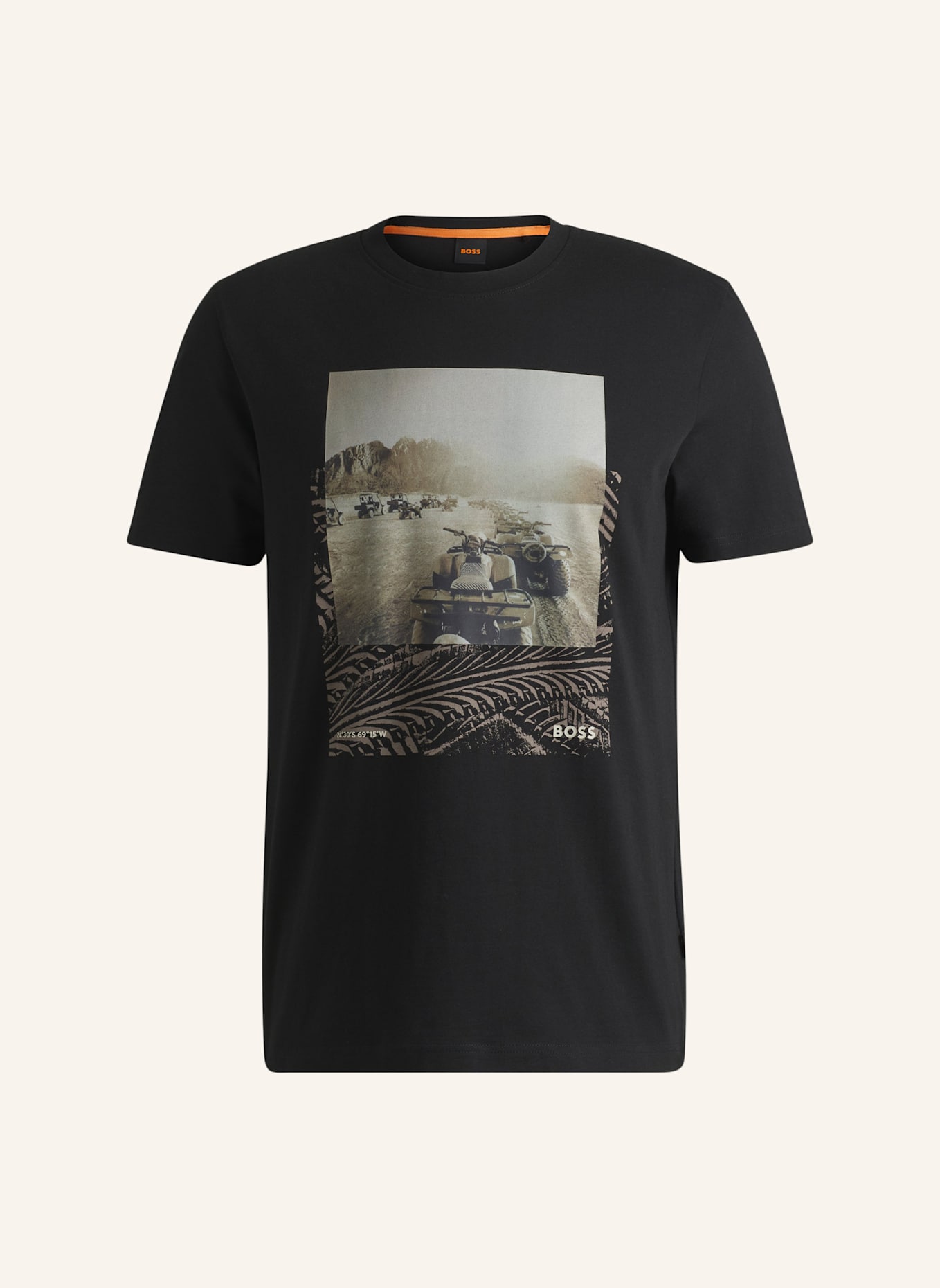 

Футболка te_dunetrace обычный крой Boss, черный
