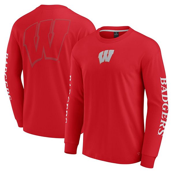 

Мужская красная футболка wisconsin badgers strive с длинным рукавом Fanatics