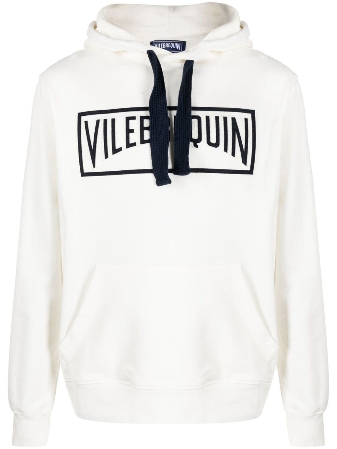 

Vilebrequin solid logo-print hoodie, белый