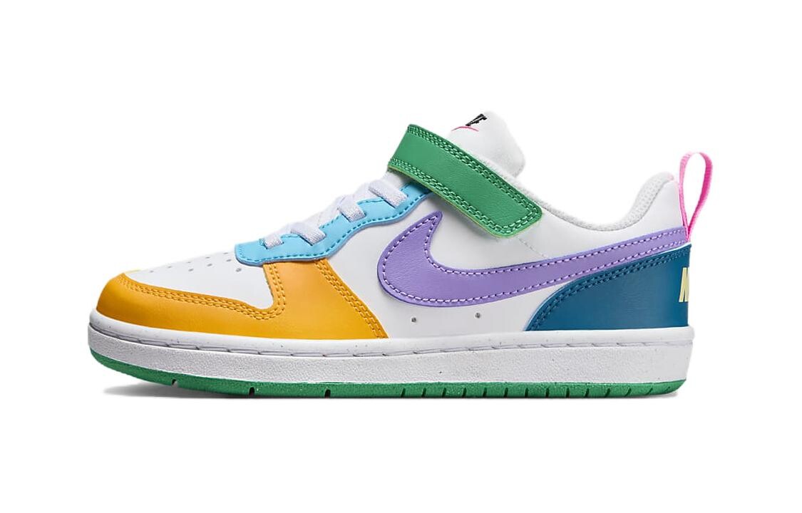 

Детские кроссовки для скейтбординга Nike Court Borough PS, White/Purple/Green