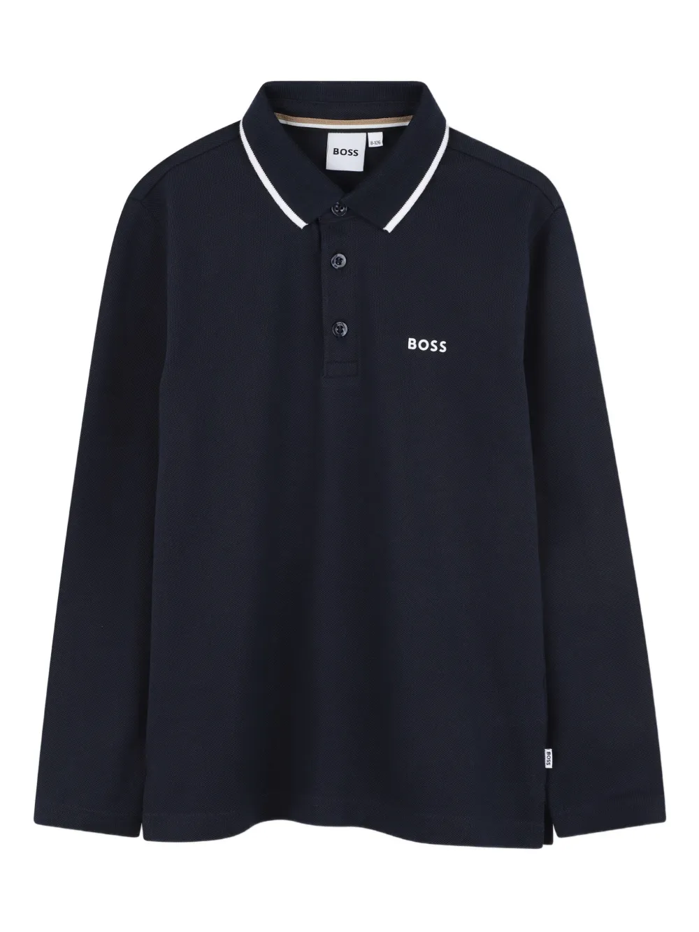 

Рубашка поло с длинными рукавами BOSS Kidswear, синий