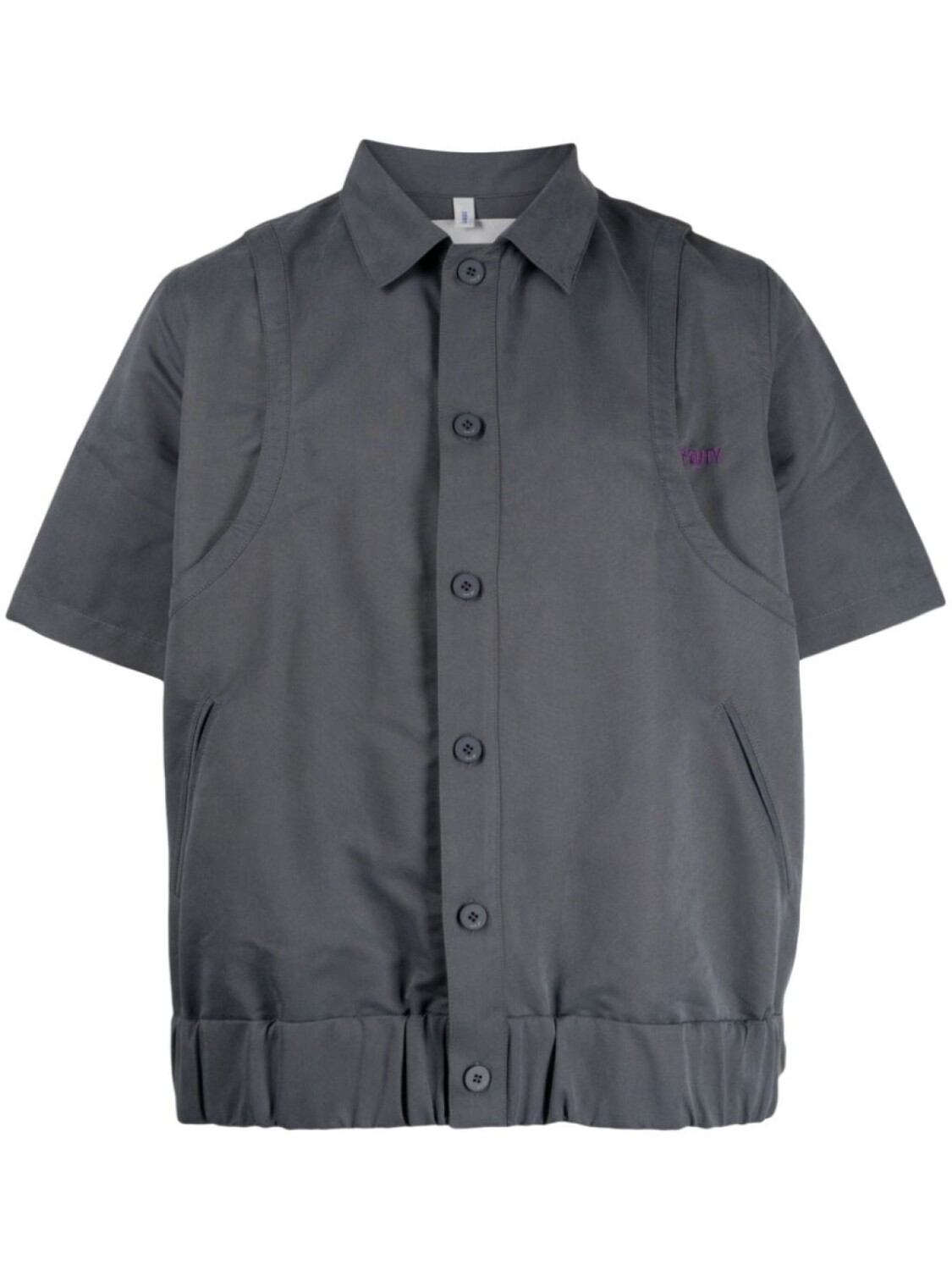 

Off Duty panelled short-sleeve shirt, серый