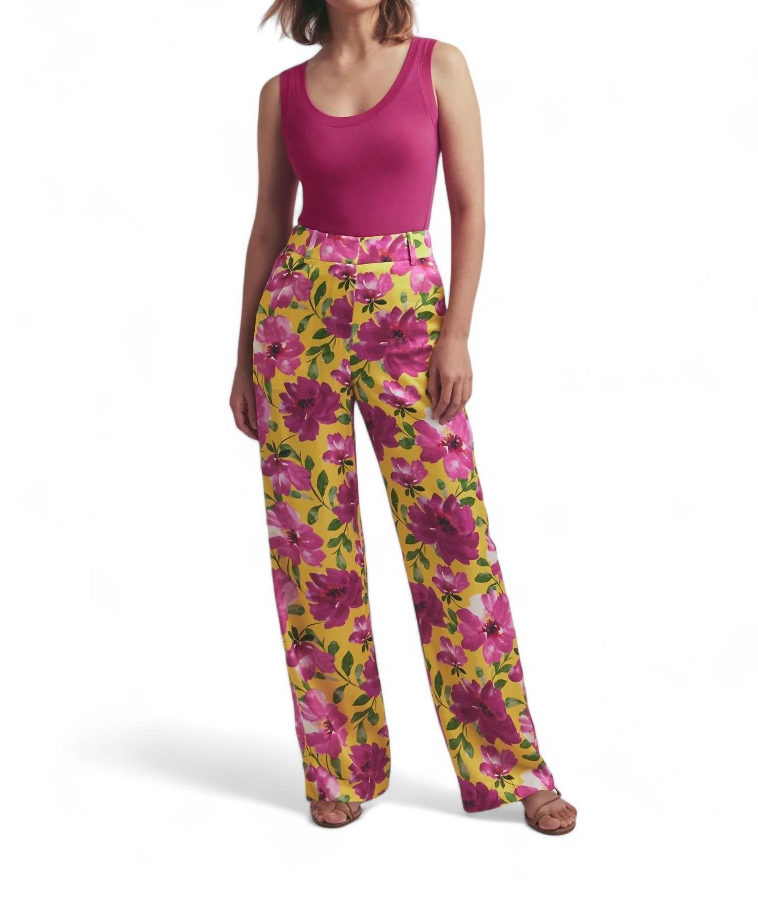 

Брюки Fiona Floral в цвете Bold Camellia Favorite Daughter