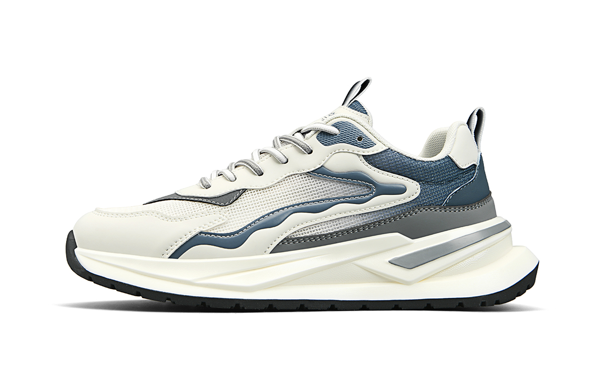 

HLA Мужские повседневные низкие кеды бежевого/бежево-голубого цвета