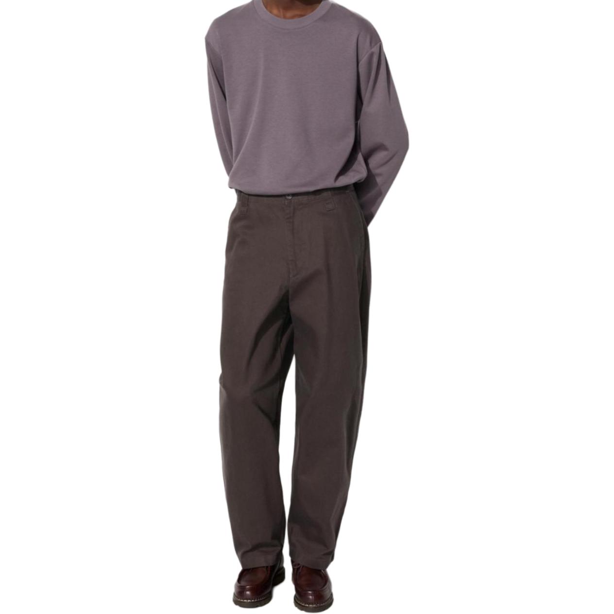 U Collection Повседневные брюки Unisex UNIQLO, Коричнево-черный — фото 2