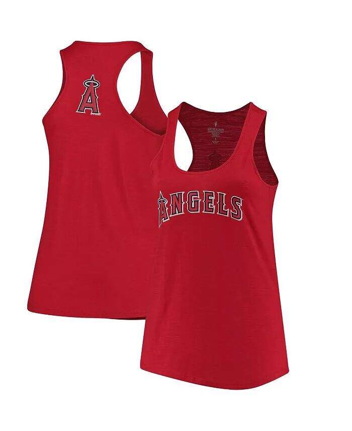 

Женская красная майка больших размеров Los Angeles Angels Swing for the Fences Racerback Soft As A Grape, красный