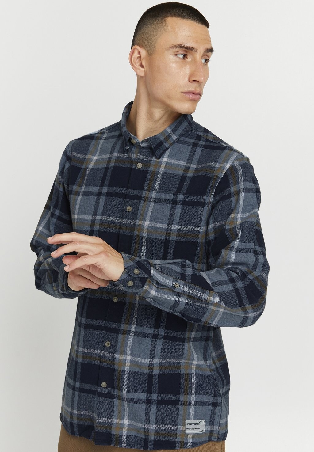 

Рубашка SDCRAIG SH Solid, цвет provincial blue melange