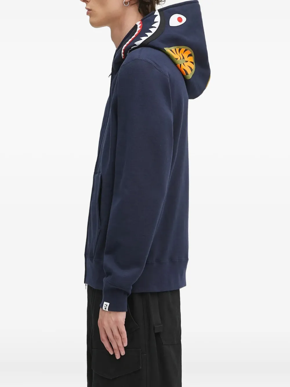 

Худи на молнии с принтом A BATHING APE, синий