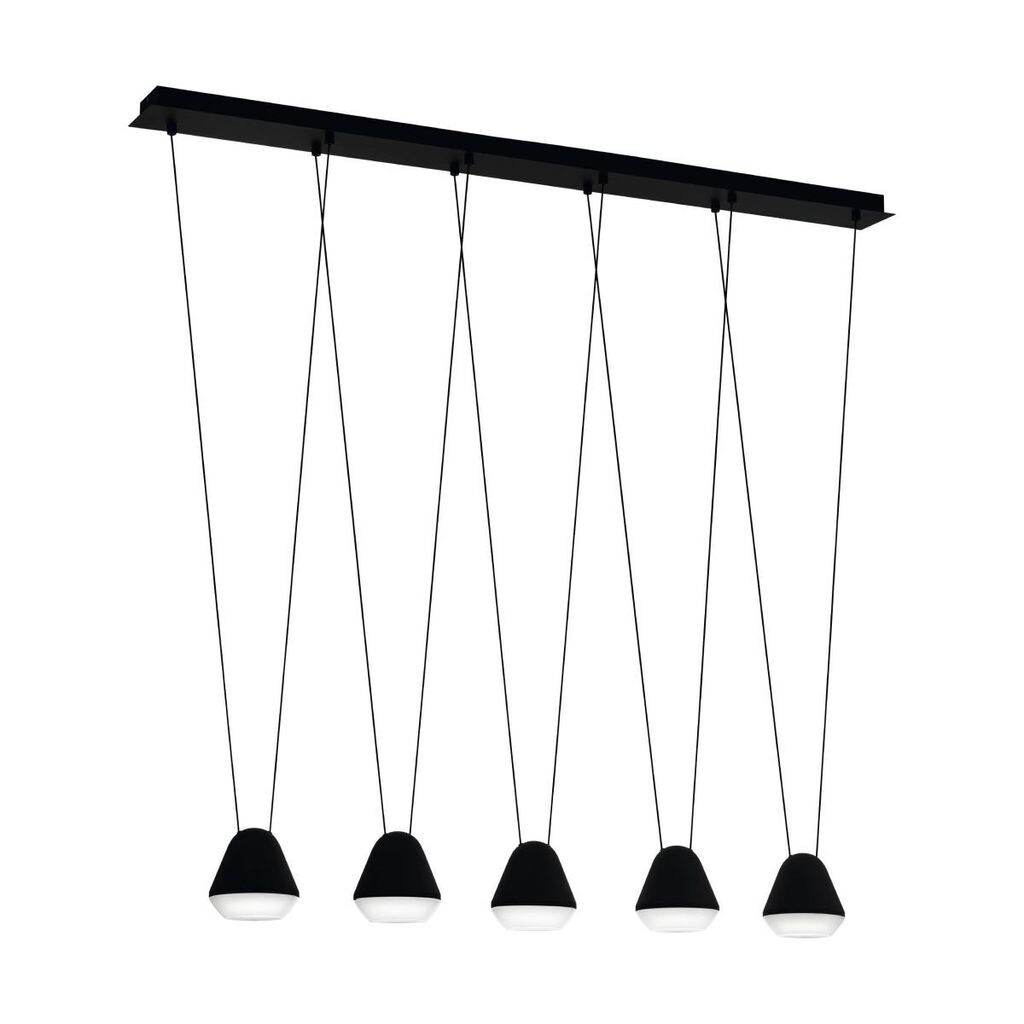 

EGLO PALBIETA LED подвесной светильник черный, прозрачный, сатиновый 5x GU10 116x11,5x110см