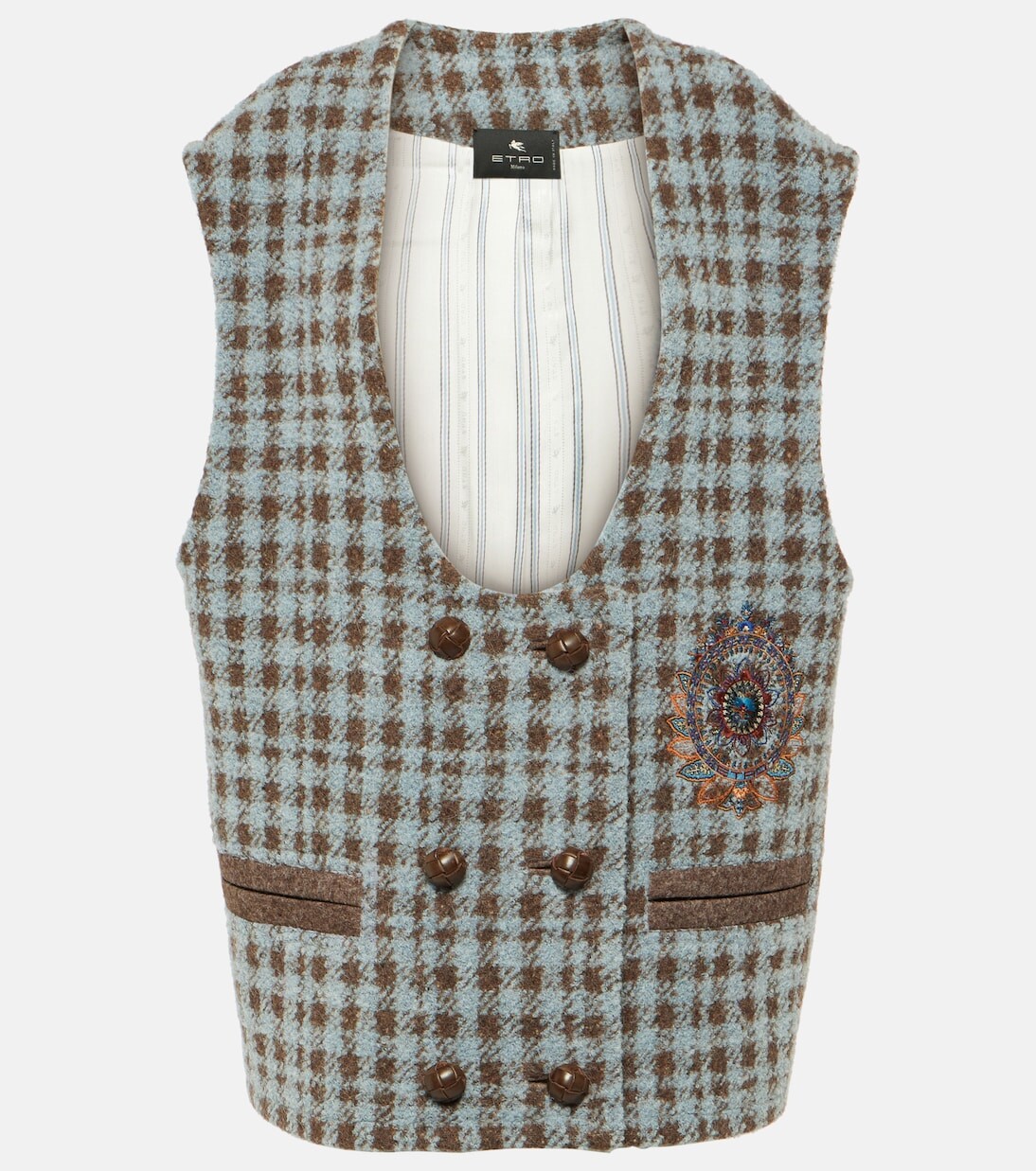 

Жилет из смесовой шерсти Etro, синий
