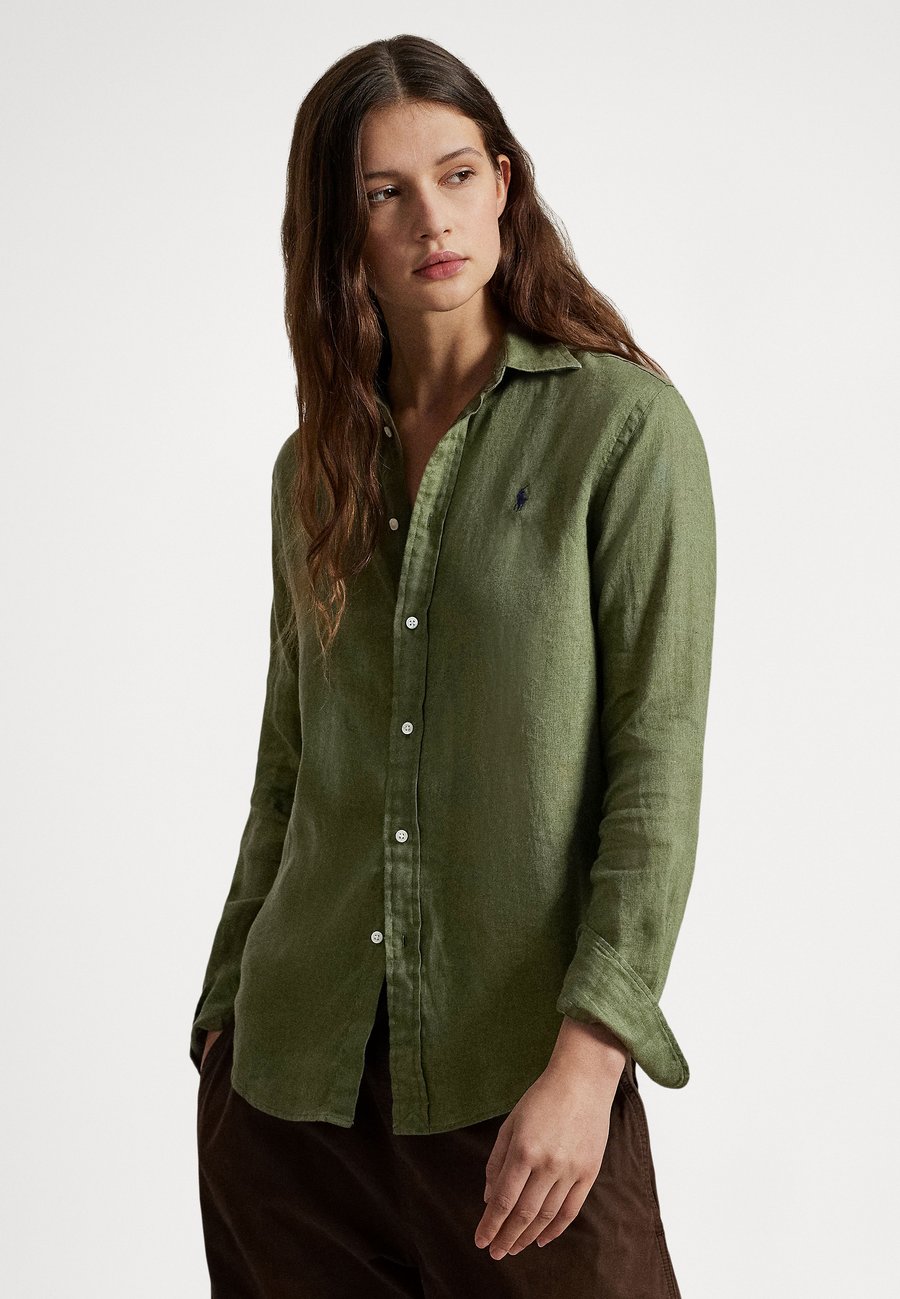 

Блуза Polo Ralph Lauren CLASSIC FIT LINEN SHIRT, Supply Olive/Olive
