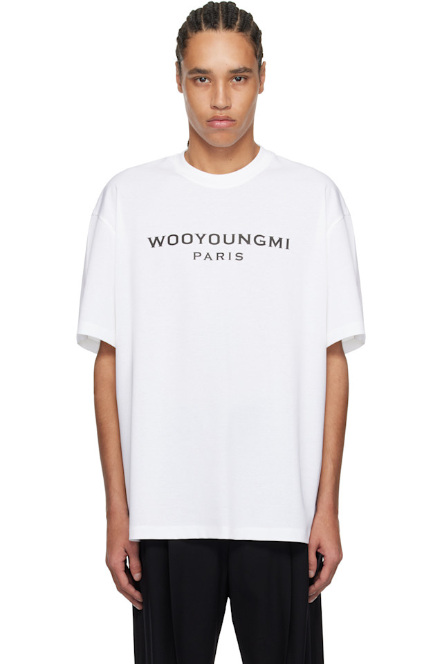 

Футболка с логотипом спереди Wooyoungmi, белый