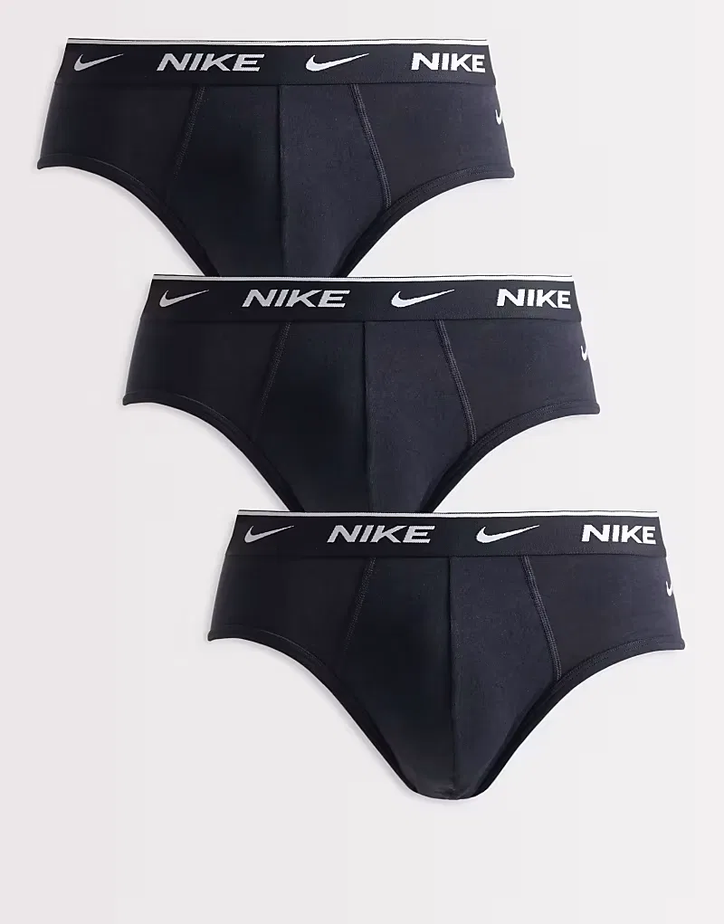 Трусы-брифы хлопковые стретч 3 шт Nike Essential, черный