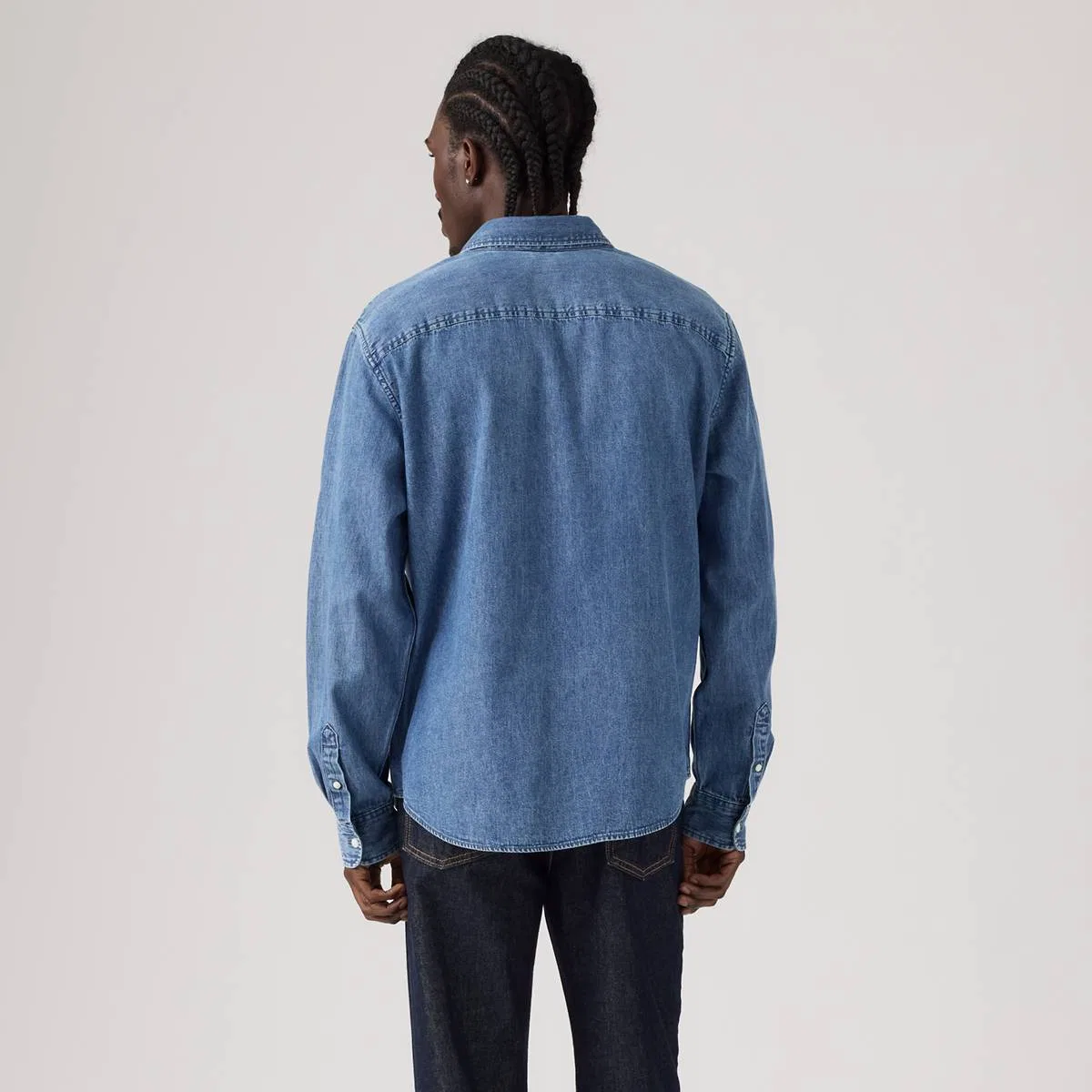 Классическая свободная джинсовая рубашка Levi's, Estella Mid Wash - Medium Wash — фото 4