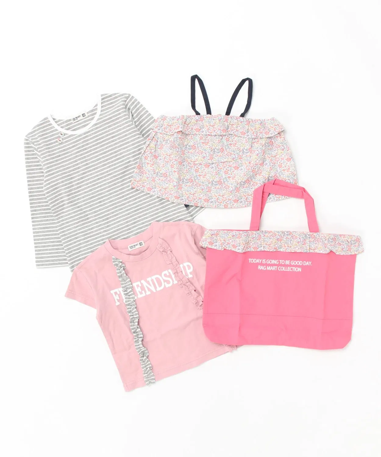 Детский комплект для девочек с длинным рукавом4 предмета RAGMART, Pink