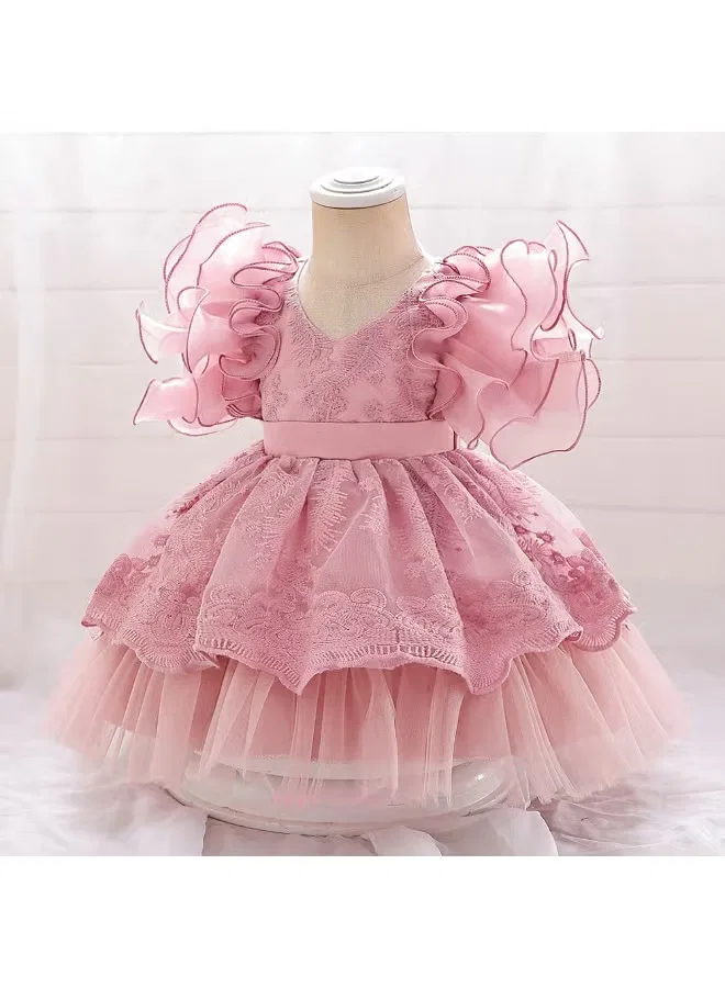Платье с цветочным принтом Princess Best Gift Fashion, розовый — фото 2