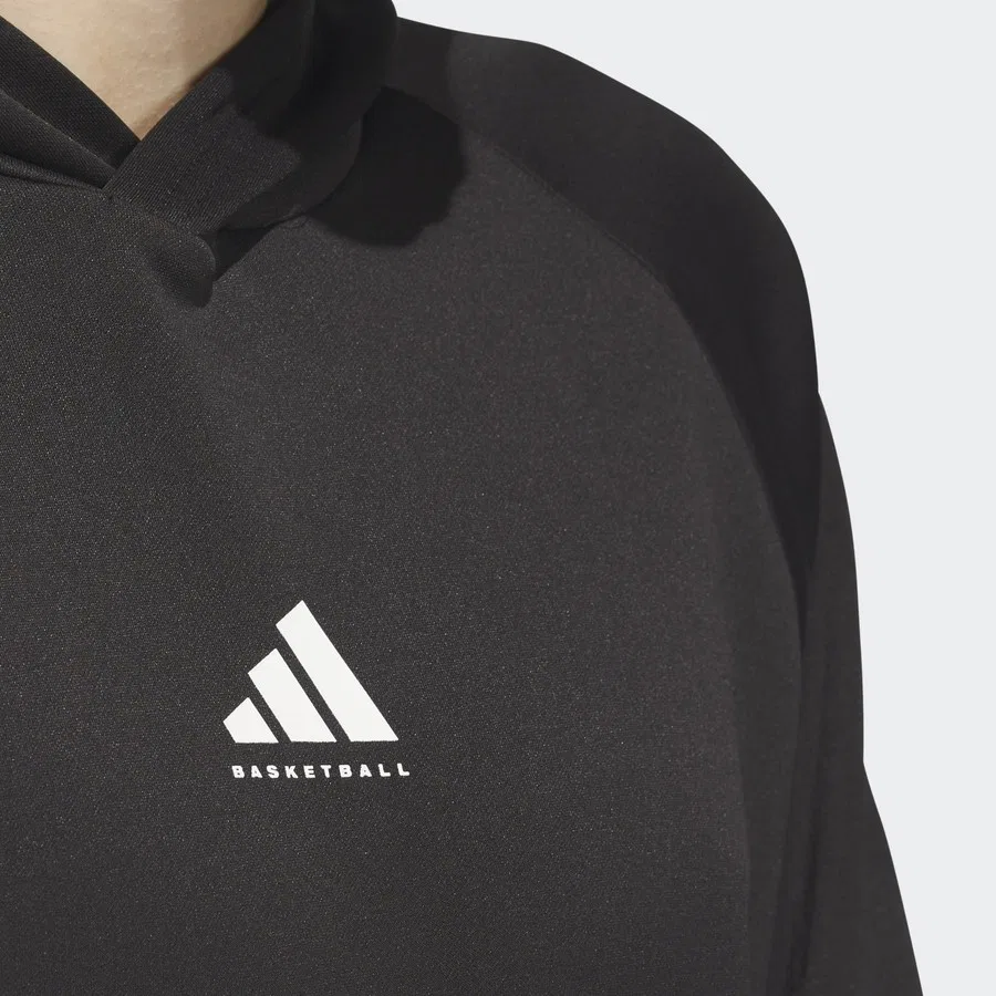 Худи мужское с капюшоном свободного кроя CRAZYWARM HOODY adidas, Черный — фото 4