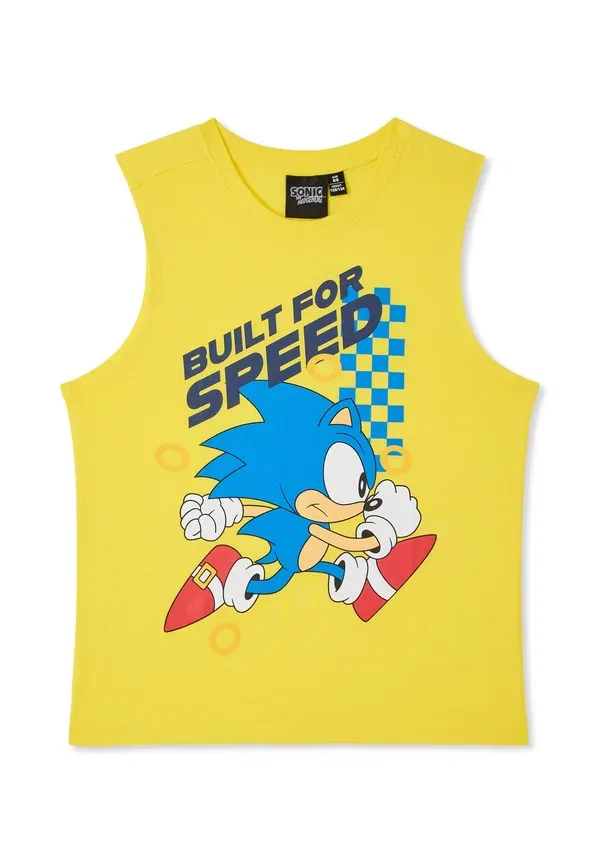 Топ с принтом Sonic the Hedgehog Stampa Terranova, Yellow Lemon, желтый