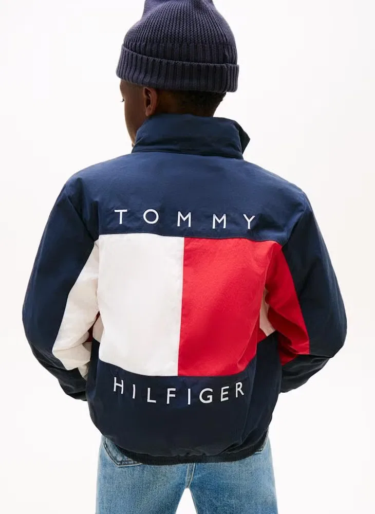 Куртка-трек с флагом, модель Heritage Flag, Tommy Hilfiger, темно-синий — фото 2