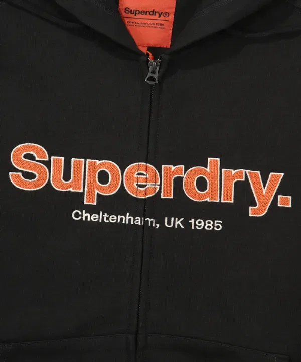 Худи с капюшоном, двустороннее, с большим логотипом, Superdry, черный — фото 4