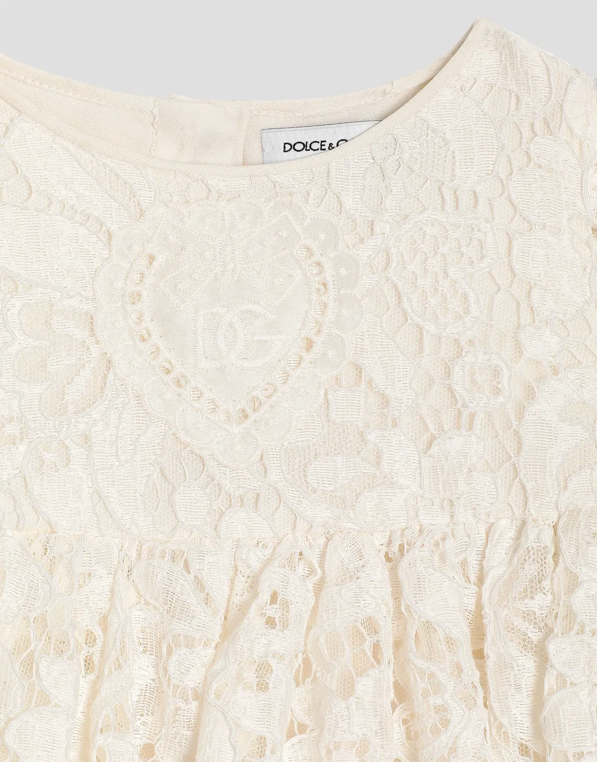 Кружевное платье с шароварами Dolce&Gabbana, белый — фото 4