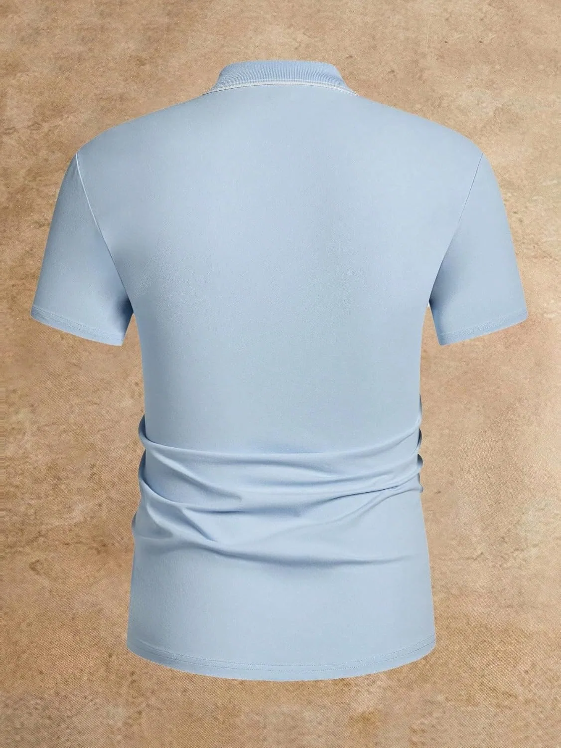 Мужская летняя повседневная рубашка с коротким рукавом, Baby Blue — фото 2