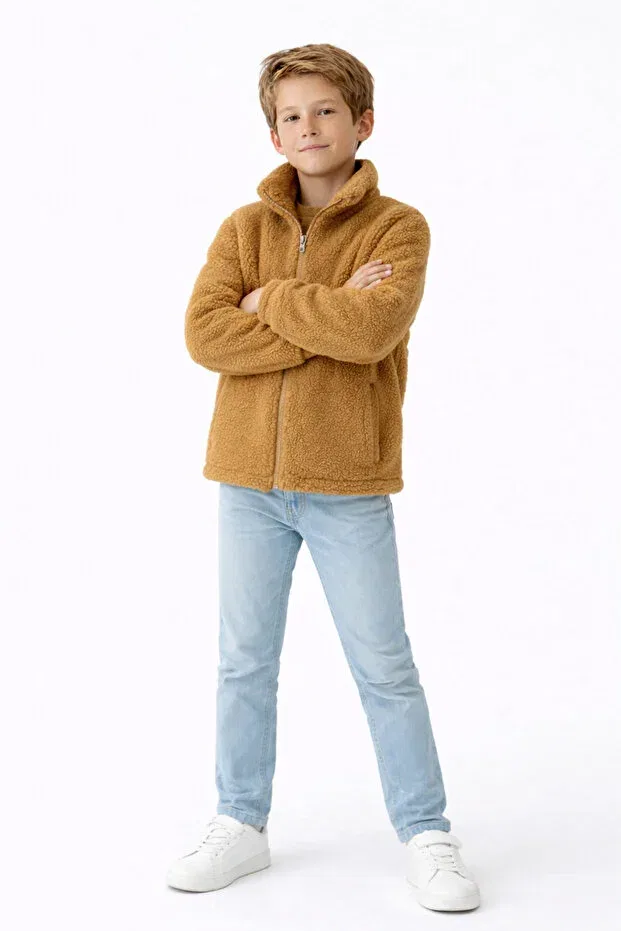 Детская куртка для девочек с длинным рукавом Esila Kids, Brown — фото 4
