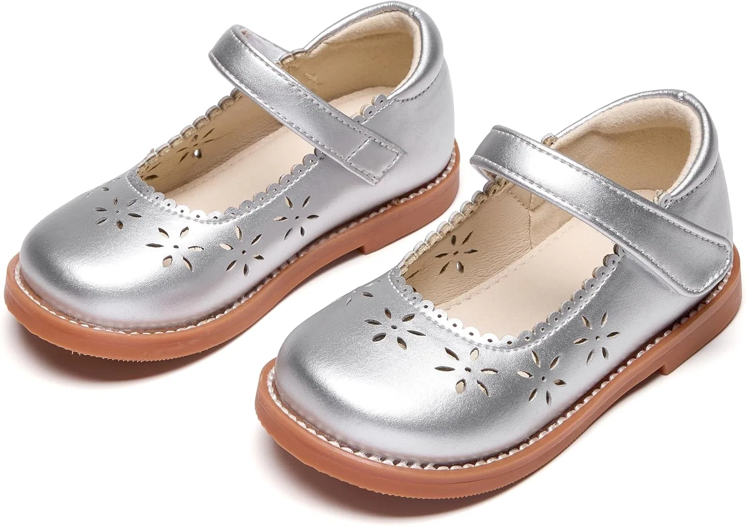 Детские туфли для девочек с вырезом Princess THEE BRON, Moonlit Silver