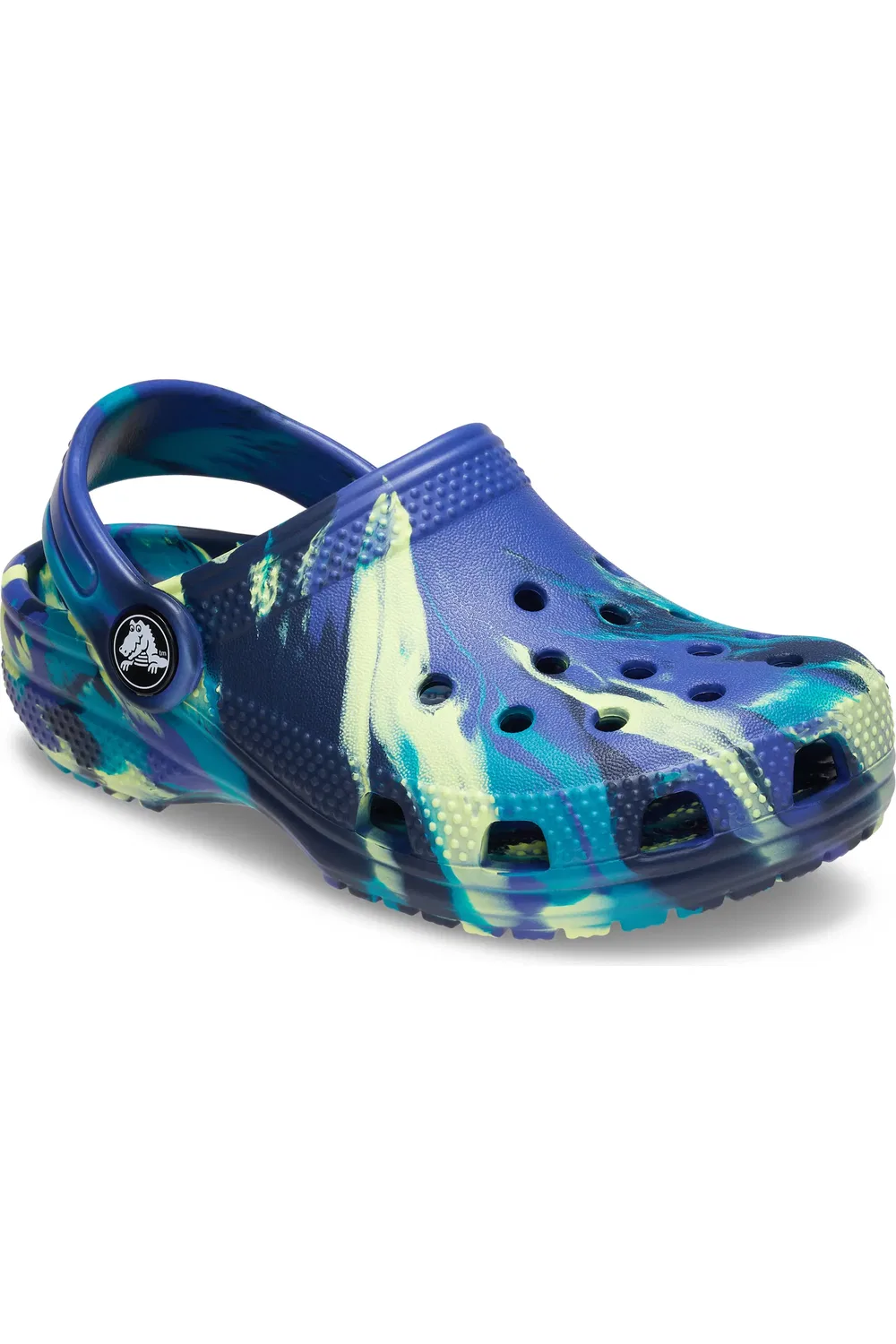 Детские сабо дышащие Classic Marbled CROCS, Navy/Turbo Teal