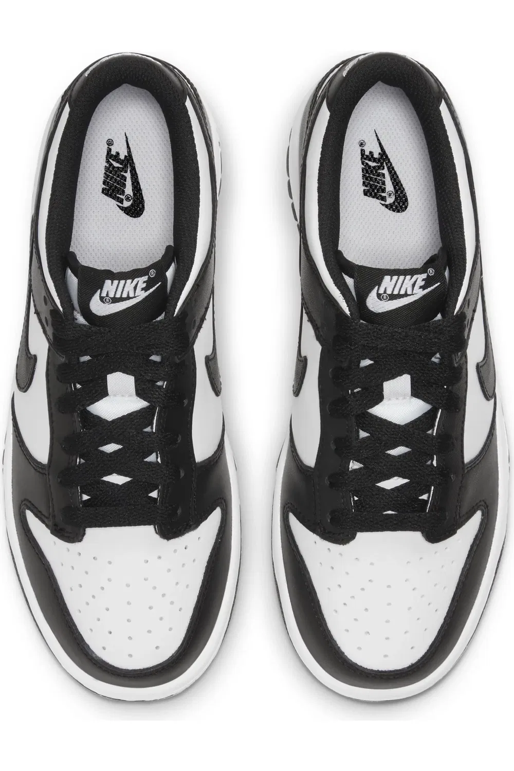Кроссовки детские баскетбольные Dunk Low Nike, 100 белый/черный — фото 3