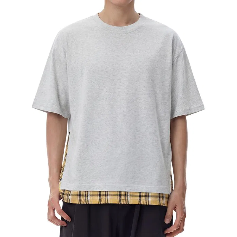 Детская футболка хлопковая с коротким рукавом Tonlion, Light Heather Gray