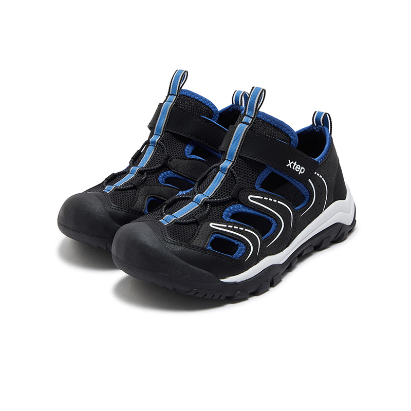 Сандалии Balance Low Top с противоскользящим покрытием для детей XTEP, черный/лазурный — фото 2